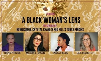 event poster for through a black woman's lens. 